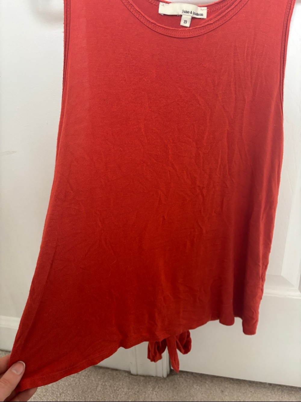 Rust Tie-Back Scoop Neck Tank - Picture 5 of 5